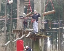 Beim Klettern im Kletterwald Tannenbühl, HEROES