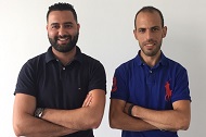 Ali Loukili und Mohammed Daoudi stellen sich im September 2017 als neue Mitarbeiter bei HEROES Schweinfurt vor.